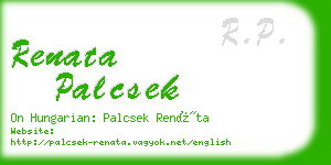 renata palcsek business card